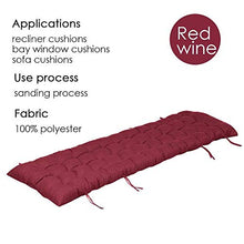 Cuscino per sedia a sdraio, in PEP, per interni ed esterni, 154,9 x 48,3 x 7,6 cm, colore: rosso vino