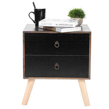 Comodino Aperto, Comodini Mobile Contenitore Mobile Contenitore Componibile Contenitore con 2 Cassetti per Camera da Letto, Soggiorno, Studio, 38x45x50.5cm
