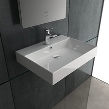 Bad1a Alpenberger - Lavello da appoggio in ghisa minerale, 60 x 42 cm, con troppopieno integrato, lavello rettangolare ed elegante, montaggio semplice
