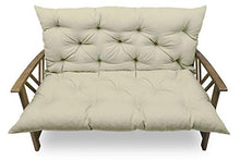 Cuscino trapuntato per panca dondolo altalena elegante e comodo per giardino terazza ampia scelta di colori e dimensioni (110x50x50, Crema)