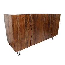 Creativa Wohnen - Comò in legno massiccio di acacia Serge, 1,4 x 0,45 m