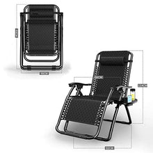 DGHJK Sedia reclinabile per Esterni Zero Gravity Sedia Pieghevole reclinabile da Giardino Sedia da Giardino per Viaggi Vacanze Spiaggia Prato Piscina Carico Massimo 150 kg