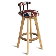 Sgabello da bar WGZ Legno massello Retro Bar Sedia Girevole Sgabello Alto Sgabello casa Multicolore Moda (Color : C)