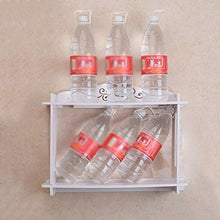 UWY Supporto Combinato da Parete a 2 Strati Gancio Senza Cuciture Mensola per Doccia da Bagno Bianca Mensola per Toilette Cosmetici Portaoggetti da Appendere, Accessori da Bagno