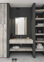 Dafne Italian Design Mobile Bagno Moderno con lavabo sospeso – Castagno Grigio Ossidato
