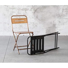 MATHI DESIGN Sedia Pieghevole in Acciaio, Stile Vintage