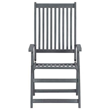 FAMIROSA Set Pranzo da Giardino 5 pz in Legno Massello di Acacia Grigio-7907
