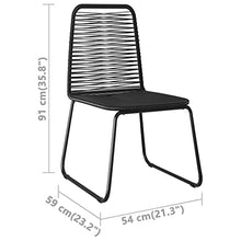 vidaXL Set da Pranzo da Giardino 7 pz in Rattan PVC Nero e Marrone