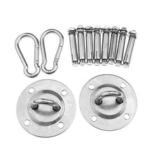Ototec - Set di 2 paia di ganci per amaca da campeggio, per appendere al soffitto, per interni ed esterni