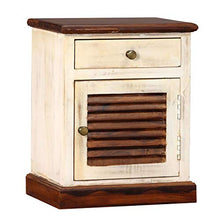 SKM Comodino in Legno Massello di Sheesham e Mango 30x40x50 cm