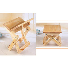 Duless Sgabello pieghevole in legno massiccio Mazza, sgabello quadrato