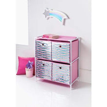 Z&Q Bros Ltd - Cassettiera con 4 cassetti, perfetta per camera da letto o sala giochi, soggiorno o corridoio