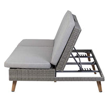 Greemotion Gomera Doppio Lettino Prendisole, polietilene, Grigio, ca. 198 x 30 x 120 cm