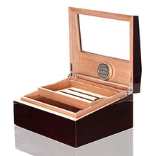 CLJ-LJ Noce humidor Cigar Box Mostra Una Piccola Finestra Trasparente Cigar Cabinet