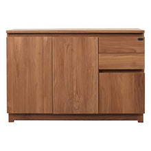 Teako Design Credenza Carmelo, resistente alle intemperie, in teak, 135 cm, mobili da giardino, resistente alle intemperie