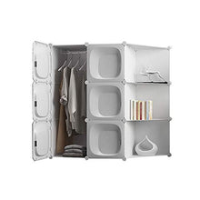 Guardaroba Armadio Armadio Assemblato Semplice Cornice Pieghevole Assemblea Plastica Acciaio (2 Stili) FANJIANI (Size : 111x47x111cm)