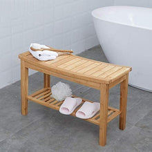 Z-SEAT Sgabello da Bagno in bambù Sgabello da Bagno a Doppio Strato può sopportare 150 kg Impermeabile Antiscivolo Assorbe i Raggi ultravioletti Antistatico Adatto per Bagno Camera d