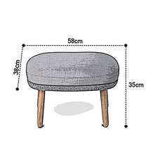 Mobili per la casa e Giardino Sgabello Imbottito con poggiapiedi in Legno con Comodo Cuscino Sgabello per vestirsi per Soggiorno/Camera da Letto, Divano per Il Tempo Libero Ottomani da Cucina