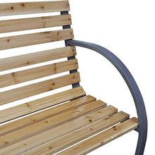 FAMIROSA Panchina da Giardino 120 cm in Legno e Ferro