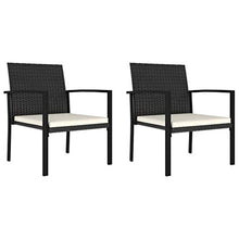 FAMIROSA Set da Pranzo da Giardino 3 pz in Polyrattan Nero-5705