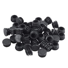 Senmubery Plastic Gambe per Tavolo Sedia con Tappo Rotondo Inserto Tubo A Coste 22 Mm Dia 50 Pezzi