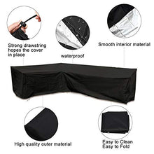 Copertura per Mobili da Giardino, Copertura per Divano Angolare per Interni Ed Esterni, Copertura Antipolvere per Mobili, Copertura per Tavolo da Esterno (155 * 95 * 68cm,Nero)