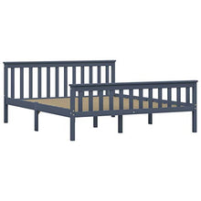 FAMIROSA Giroletto con 2 Cassetti Grigio in Massello di Pino 160x200 cm-0706