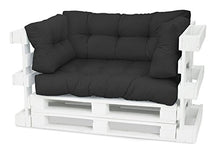 Spatium Cuscini per Pallet Euro Schienale 20 cm di spessore, Antracite, 120 x 80