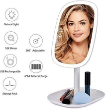 Specchio Home 47 Luci a LED 360 Rotante Desktop Touch Screen Professionale Vanity Beauty Regolabile Countertop