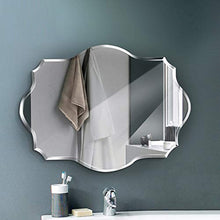 Bathroom mirror Semplice Specchio a Forma di Specchio a Specchio HD Specchio antiriflesso Antiscivolo Resistente all'abrasione Specchio da Trucco Argento per Bagno/Soggiorno/Hotel