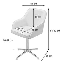 Mendler Sedia Regolabile Sala Pranzo Soggiorno HWC-F82 Velluto Struttura Nera Grigio