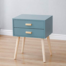 POPSPARK Comodino con Cassetto,Comodino Moderno,Tavolino/Comodino in MDF per Mobile Camera da Letto (Grigio Blu)