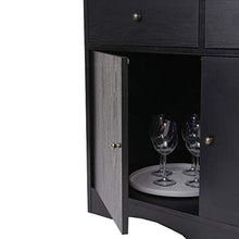 Portabottiglie Mobile per Vini HWC-F65 40x80x89cm Legno MDF Rovere Nero