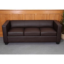 Serie Lille M65 Divano Sofa 3 posti 75x191x70cm Ecopelle Marrone
