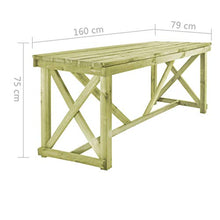 SKM Tavolo da Giardino 160x79x75 cm in Legno