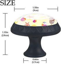 Seamless pattern di stelle marine Pomelli per Porta Set di 4 Pomelli per Mobili Manopole per Cassetti Cucina Armadio Vetro