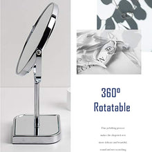 Specchio da Parete Specchio Toeletta Appoggio Appoggio 1x / 3X, Specchio Ingranditore Rotondo A Doppia Faccia con Ingrandimento Girevole A 360 °per Camera Letto Bagno Barba 33 X 18 Cm Incolla Il Tipo