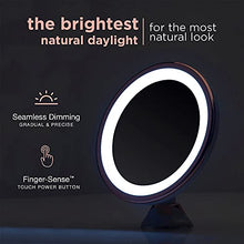 Fancii Specchio Ingranditore 10x per Trucco con Luce LED, USB o Batteria - Specchio Illuminato con Ingradimento, Luci Dimmerabile, Potente Ventosa, Rotazione a 360°, per Bagno e Viaggio (Vetro)
