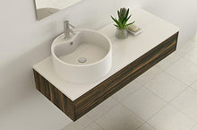 Set di mobili da bagno Biel in noce, in ceramica, con apertura a pressione, per il bagno
