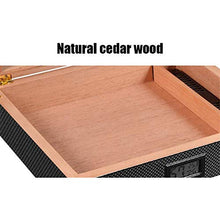 TGhosts Cigar Humidor, Cigar Humidor con Alta precisione Frontale Digitale igrometro umidificatore, Foderato Fatta da Cedro Spagnolo Legno