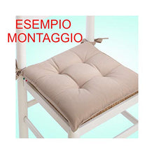 EUROSTYLE Cuscini Sedia 4 Pezzi 40X40CM Imbottito per Interno, Esterno 2 Laccetti 4 Punti (Grigio)