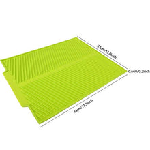 Rockyin Extra Large Dish Drying Mat Premium Resistente al Calore Rilievo del Silicone (Verde)