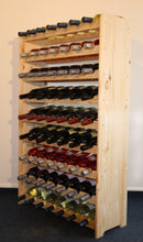 Len Mar.de - Scaffalatura in legno massiccio per bottiglie di vino, capacità 63 bottiglie
