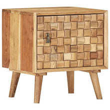vidaXL Comodino 42x35x45 cm in Legno Massello di Acacia