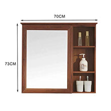 Armadietto a Specchio per Bagno con Ripiani Decorazioni per la casa Armadietto a Specchio Specchio per Ritratto in Vetro Rettangolare per vanità, Camera da Letto (70 x 73 cm)