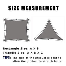 Rete ombreggiante Triangolo della Vela del Parasole, Panno Tessuto Resistente Ai Raggi UV per Posto Auto Coperto in Giardino (Size : 3.6×3.6×3.6M)