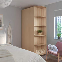 SJÅK terminale 37x58x93 in bianco effetto rovere tinto