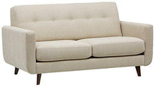 Marchio Amazon - Rivet, divano trapuntato modello Sloane, stile mid-century moderno, larghezza 163 cm, colore guscio d'uovo - Arredi Casa