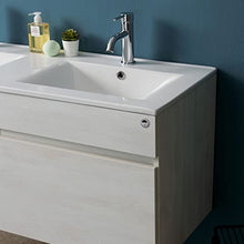 Kiamami Valentina MOBILE DA BAGNO MODERNO GRIGIO DA 120 CM CON DOPPIO LAVABO | SOLE