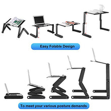 Mksutary Supporto PC Portatile Pieghevole Tavolo per PC, Tavolino per Laptop Foro di Raffreddamento, Adatto a Letto/Sofà/Tavola, Supporto PC Regolabile e Pieghevole